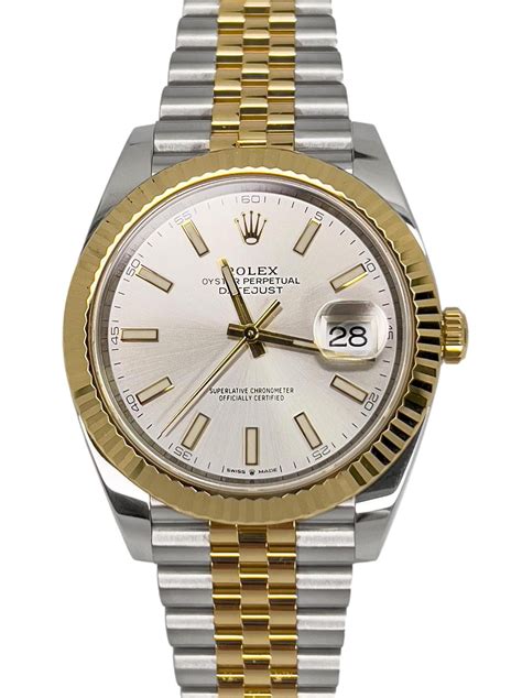 rolex silver and gold jubilee bracelet|Rolex datejust 41 jubilee bracelet.